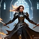 Home 10 던전앤파이터 시너지 딜러 역할 - **Prompt:** A dynamic, high-angle action shot within a sprawling, gothic-inspired dungeon, showcasin...